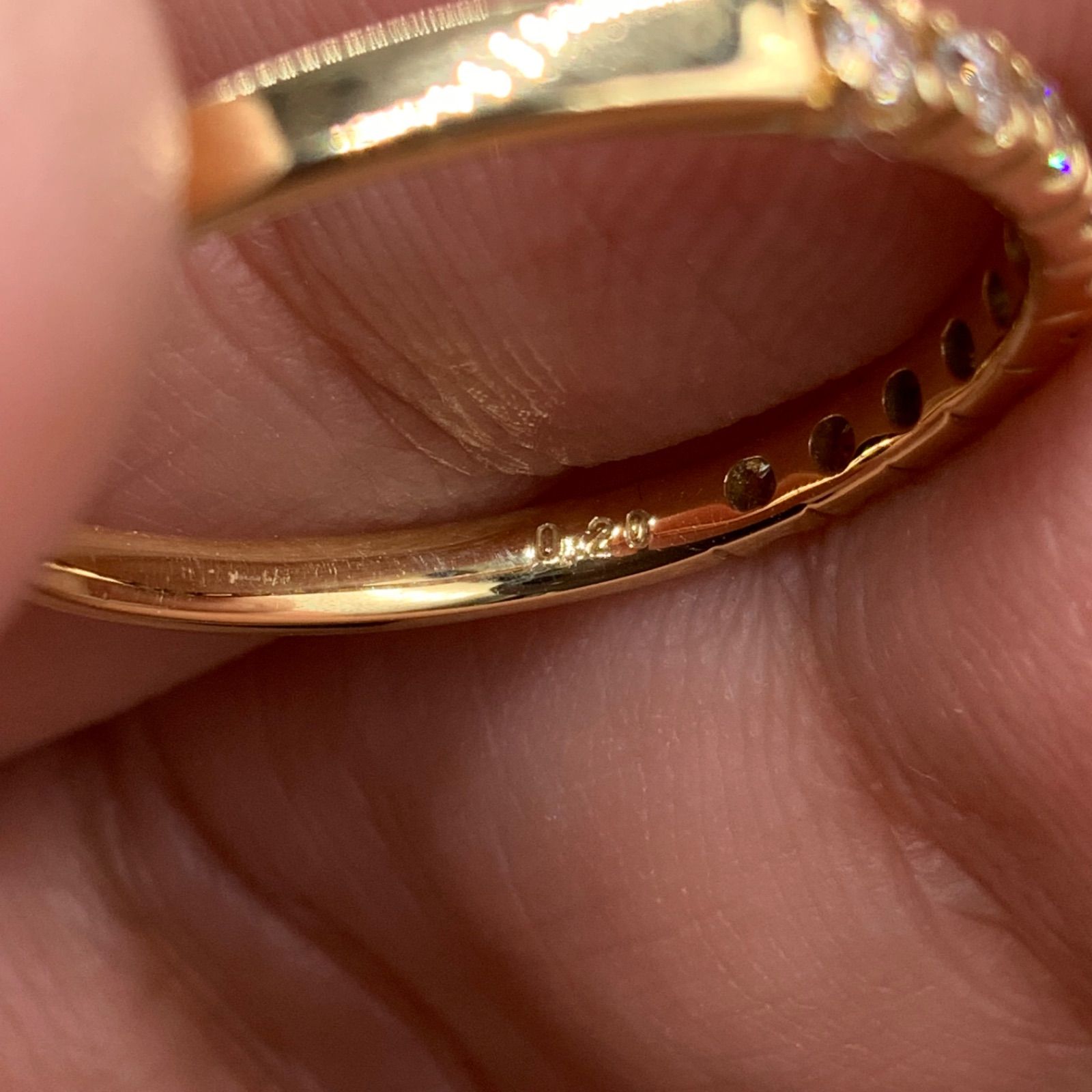 K18 ハーフエタニティ リング 1.6g 約14号 0.2ct - メルカリ