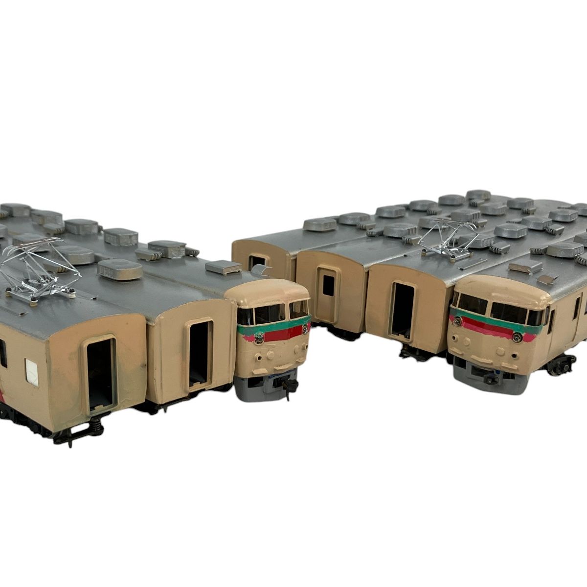 メーカー不明 157系 急行電車 フリーランス キット組立 7両セット HOゲージ 鉄道模型 ジャンク N9937691