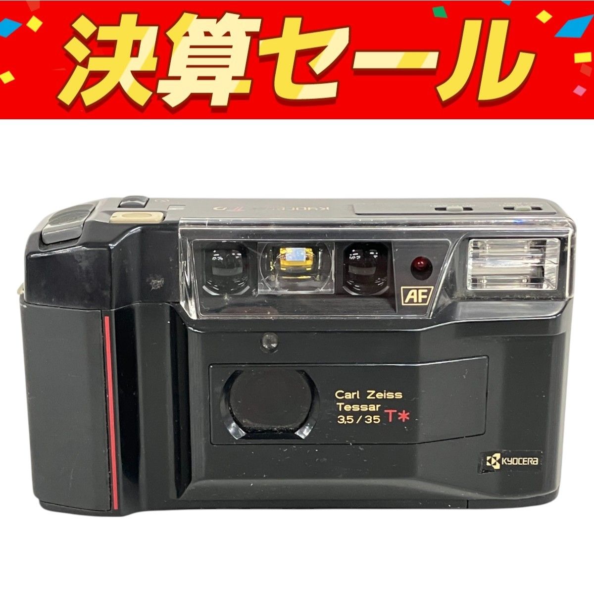 超大特価 京セラ コンパクトフィルム F3.5 35mm Zeiss Carl TD KYOCERA フィルムカメラ