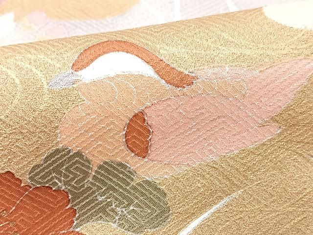 平和屋着物□豪華色留袖 作家物 駒刺繍 流水花文 金彩 正絹