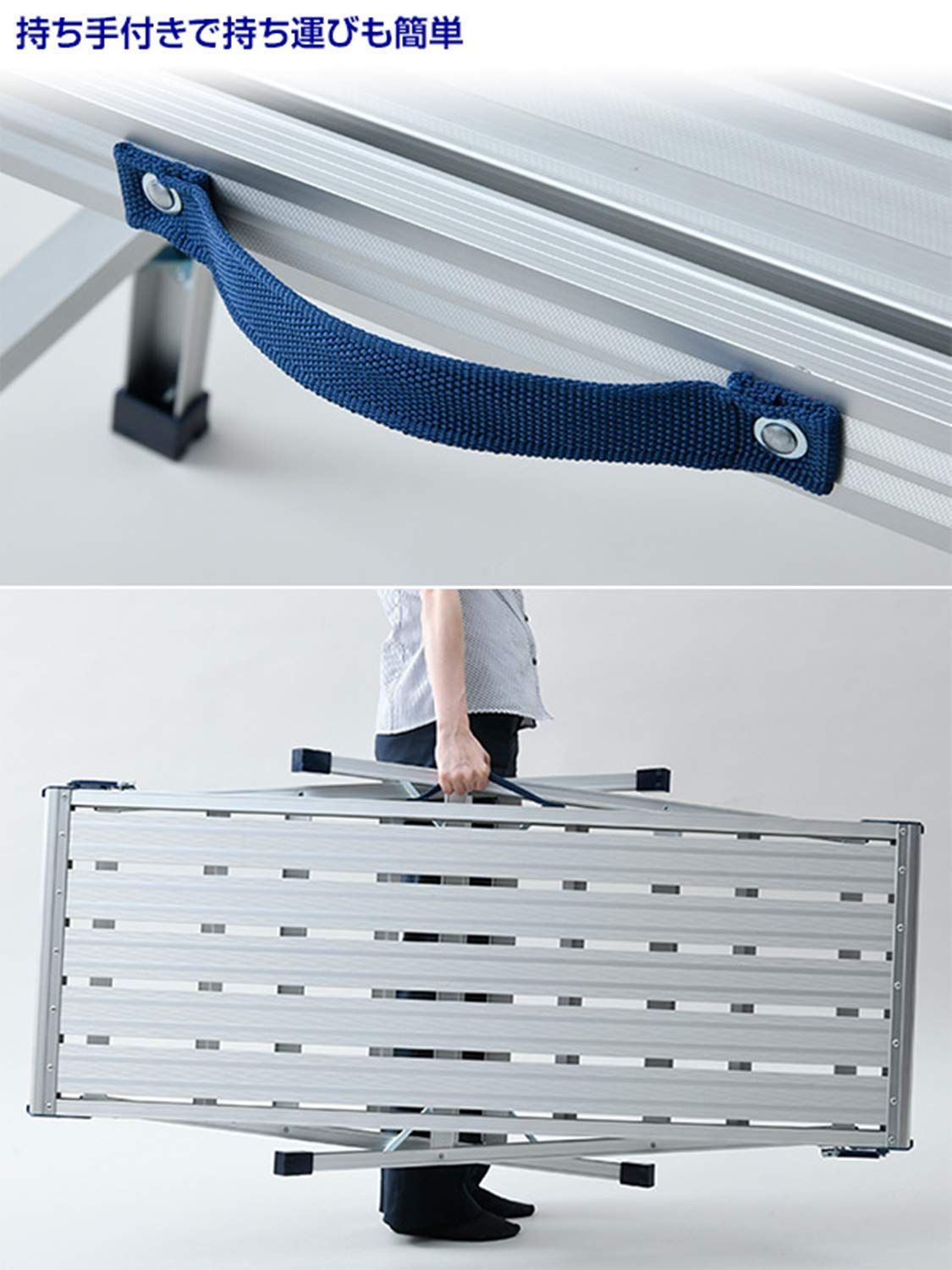 耐荷重100kg 幅182×奥行62.5×高さ86cm 洗車台 天板幅128.5cm 脚立 アルミ製踏み台3段 KA-EW100H 山善 HRDEVELOPMENT_JP