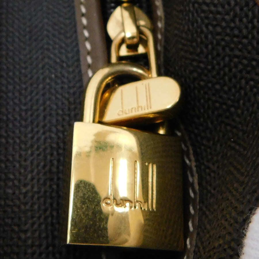 美品 ダンヒル ボストンバッグ ゴールド金具 カデナ 鍵  大容量 グレー 美品 Dunhill ダンヒル ボストンバッグ ヘリンボーン - グレー系