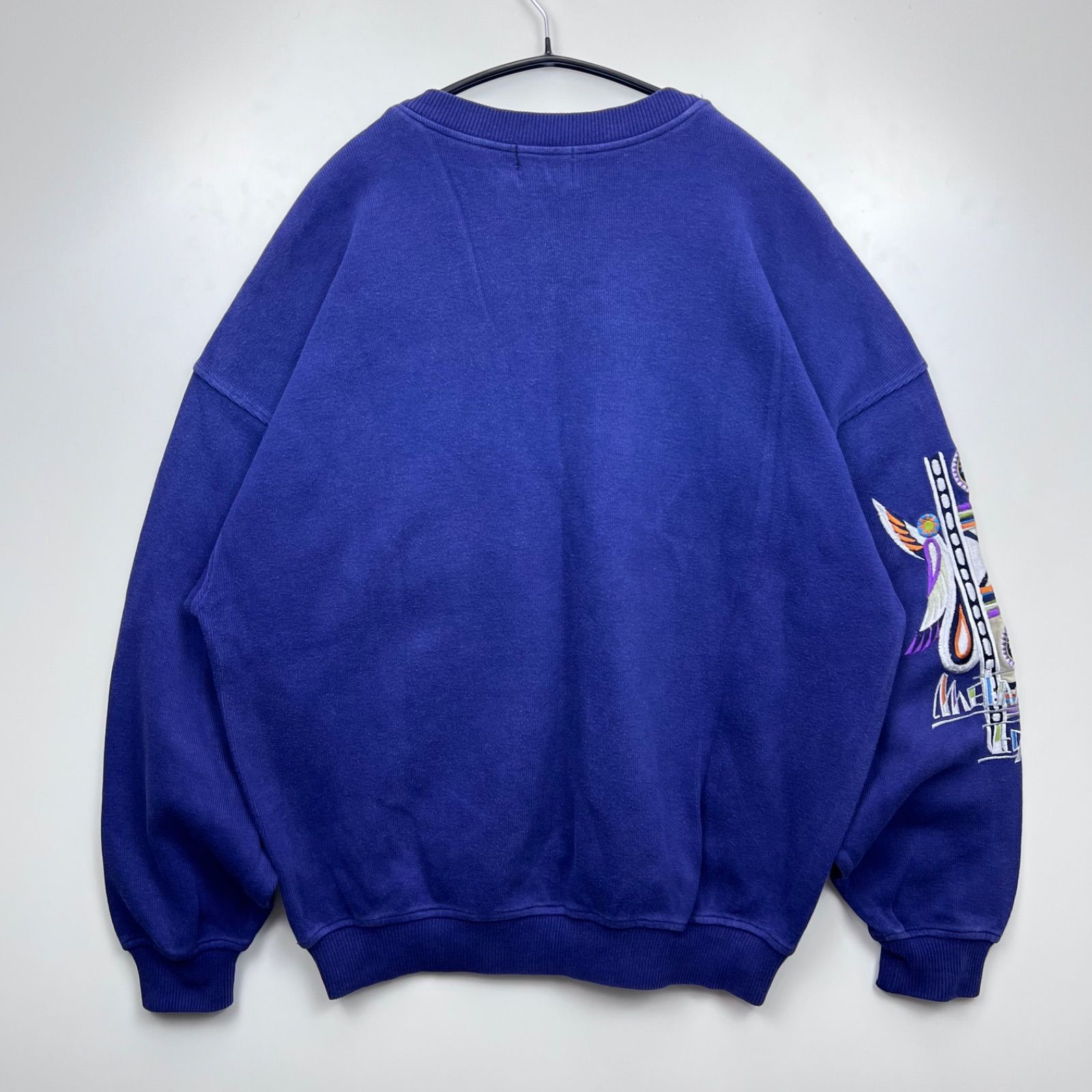 santafe 90s old geometry sweat shirts navy 04 XL サンタフェ