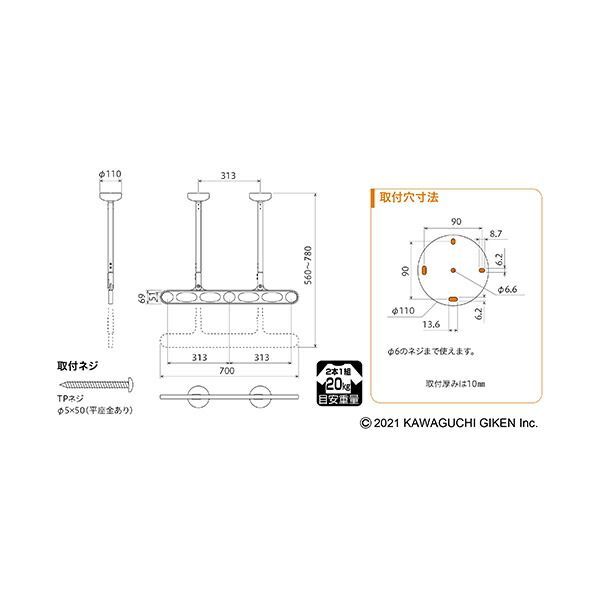 ホスクリーン 軒天用物干し Z-207型 ライトブロンズ Z-207-LB 軒天用物干し Z型 傾斜 川口技研 shimizu