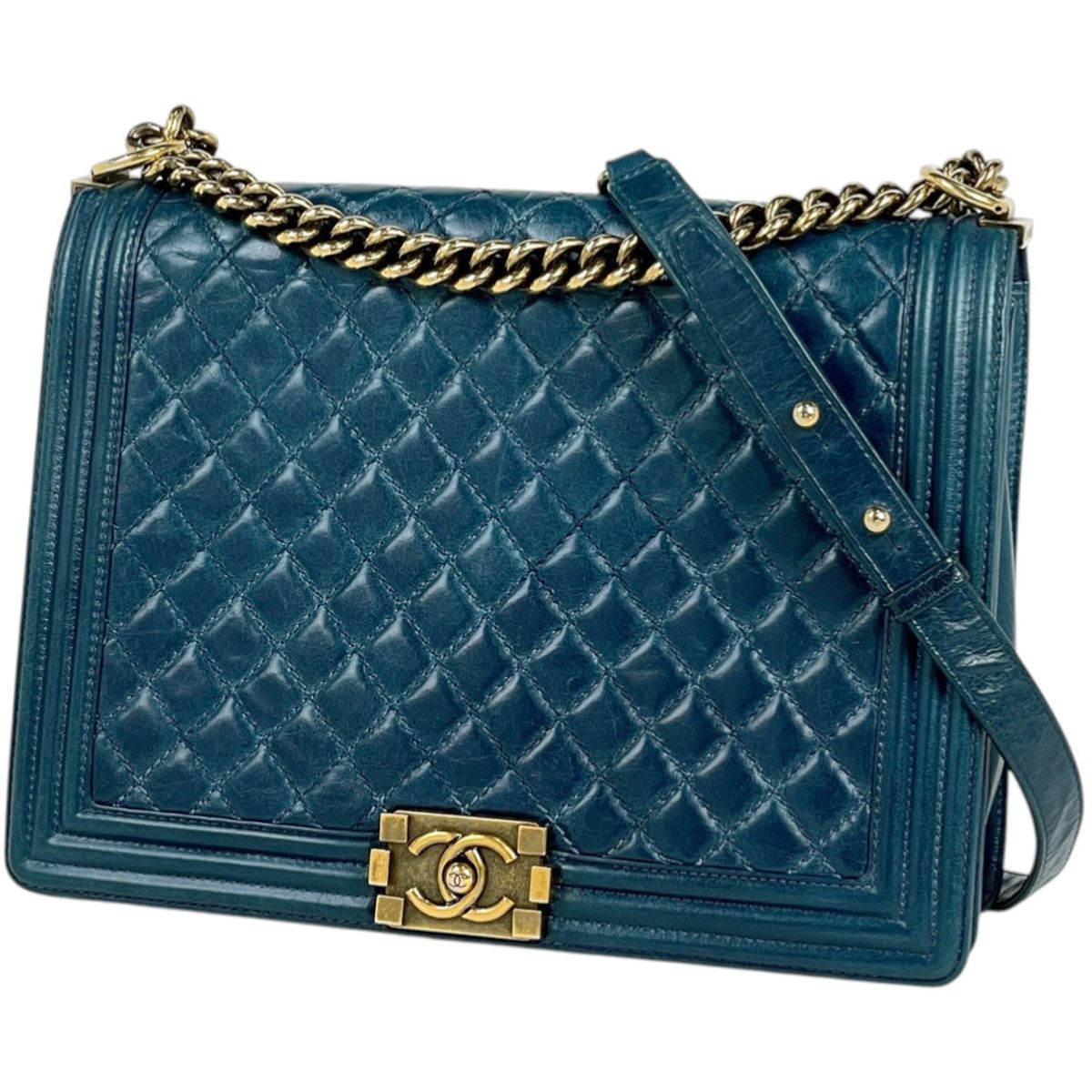 シャネル CHANEL ボーイシャネル ベロア 青 ショルダーバッグ シャネル CHANEL ボーイシャネル チェーン ショルダーバッグ