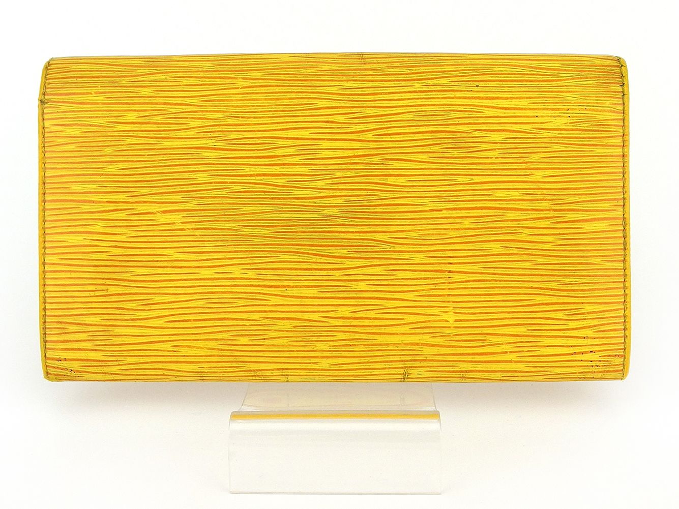 ルイ ヴィトン LOUIS VUITTON 長財布 エピ ポシェットポルトモネクレディ イエロー パープル ゴールド レディース