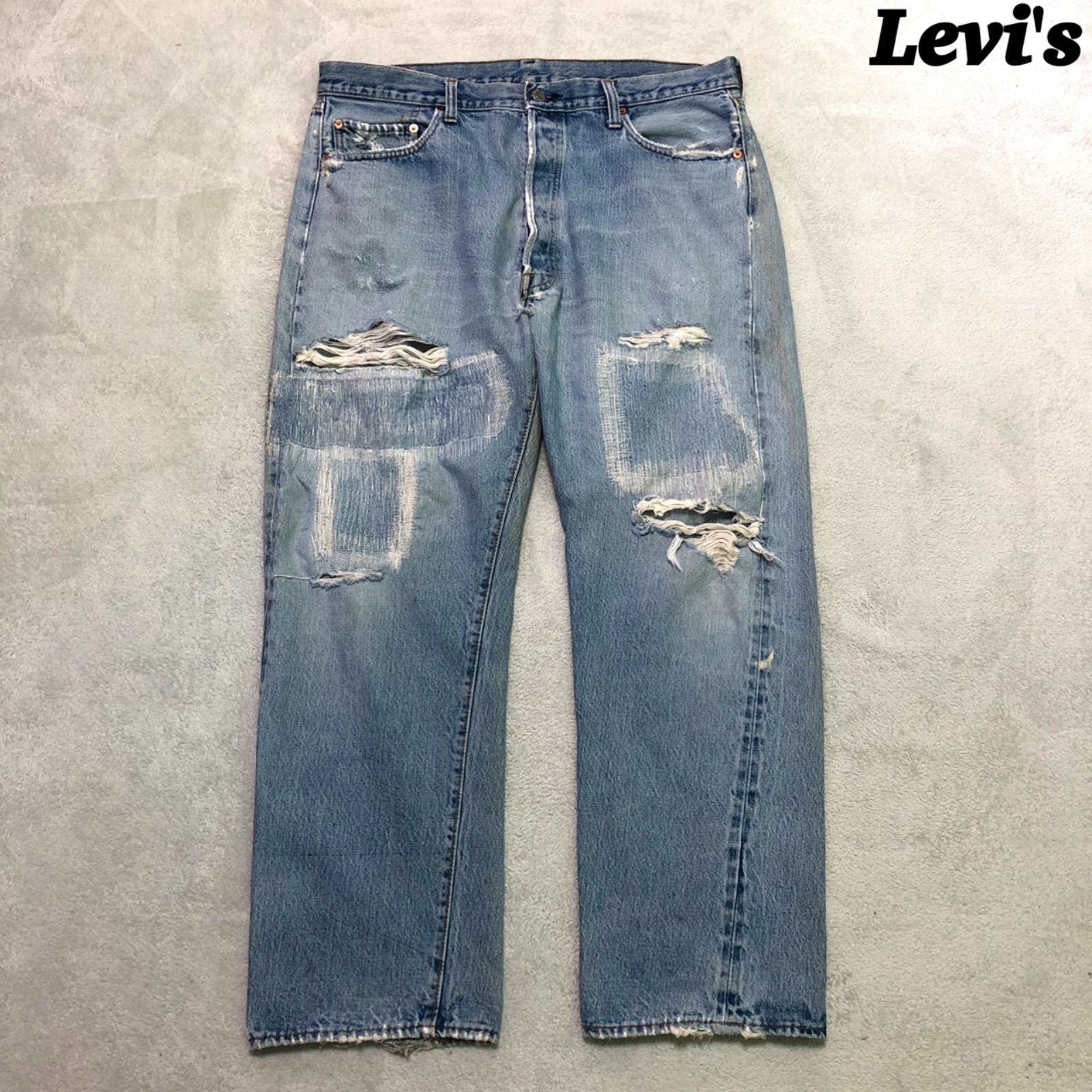 Levi's 501 デニムパンツ 70's 66後期 赤耳 ボタン裏刻印 '6' 一