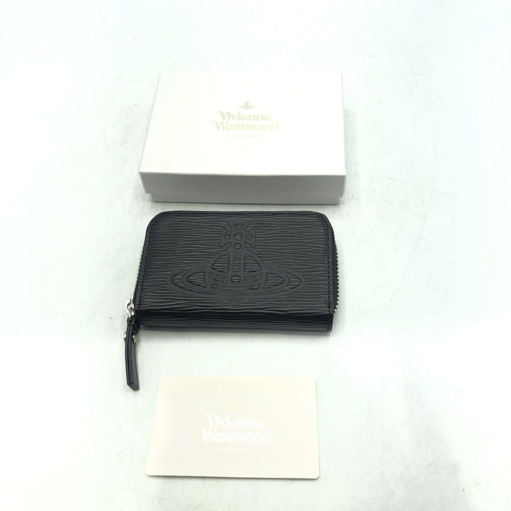 中古】vivienne westwood キーリング付きコインケース ブラック