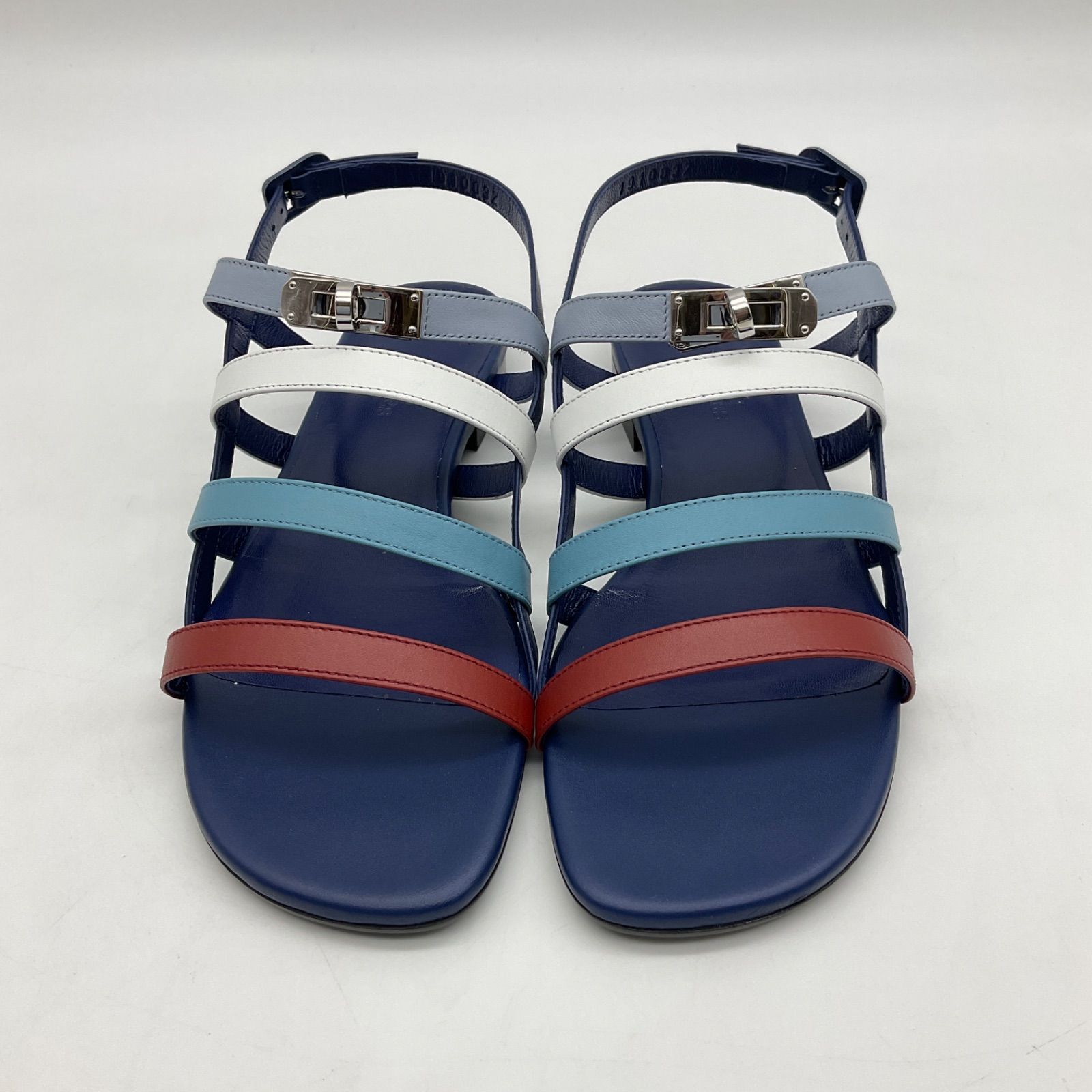 ▽HERMES エルメス ケリー ベルト サンダル ミュール トランザット