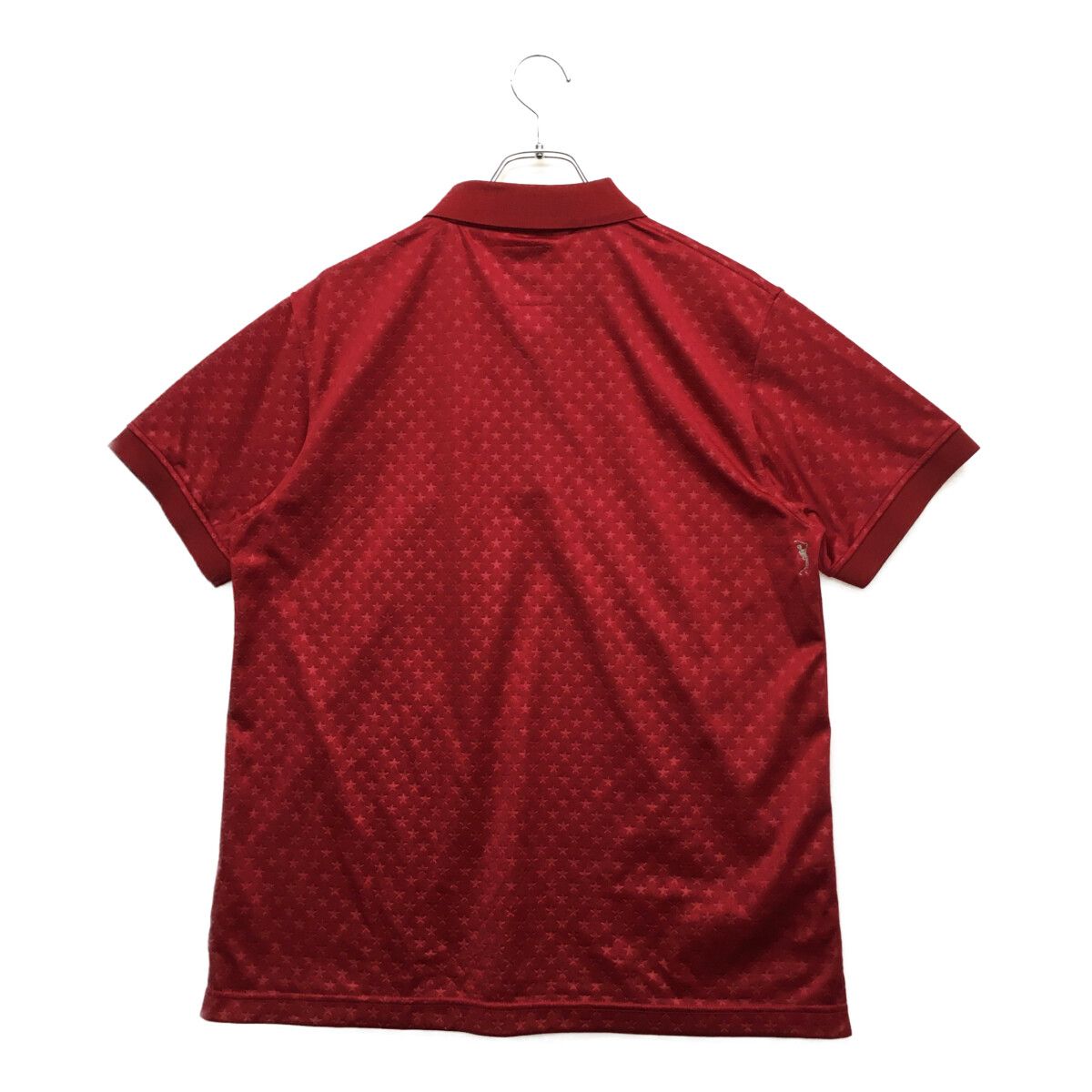  メンズ マークアンドロナ MARK&LONA 半袖ポロシャツ XL 赤 レッド 星柄