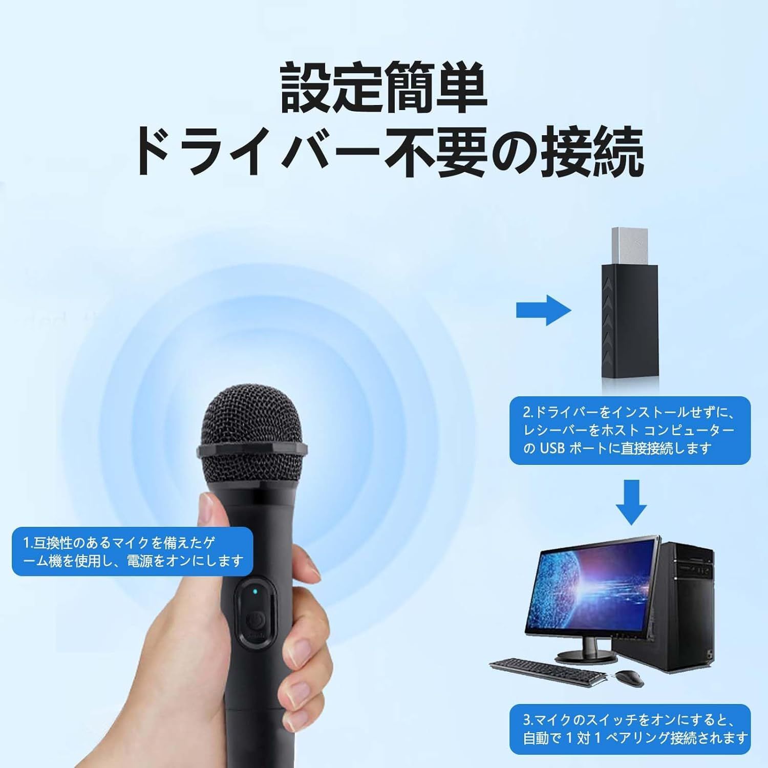 コードレスカラオケ1番 ワイヤレスマイク2本付き souplesse-01339-2.jpg