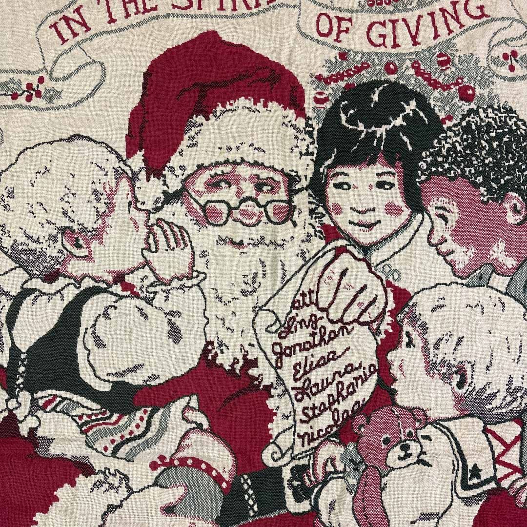 vintage ラグ カーペット、クリスマス、サンタクロース、パッチワーク596 vintageラグ カーペット サンタ パターン クリスマス 2148