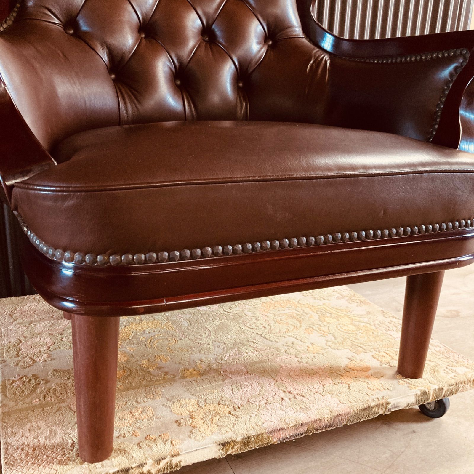 昭和レトロ　レザー調 1人掛けソファ ユアサプライムス.com｜ソファ 一人掛け 1P ブラック 黒 レトロ 肘付き