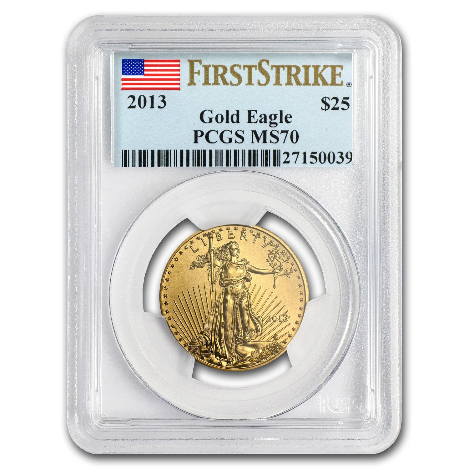 2013 1|2 oz American G Eagle MS-70 PCGS FirstStrikeR