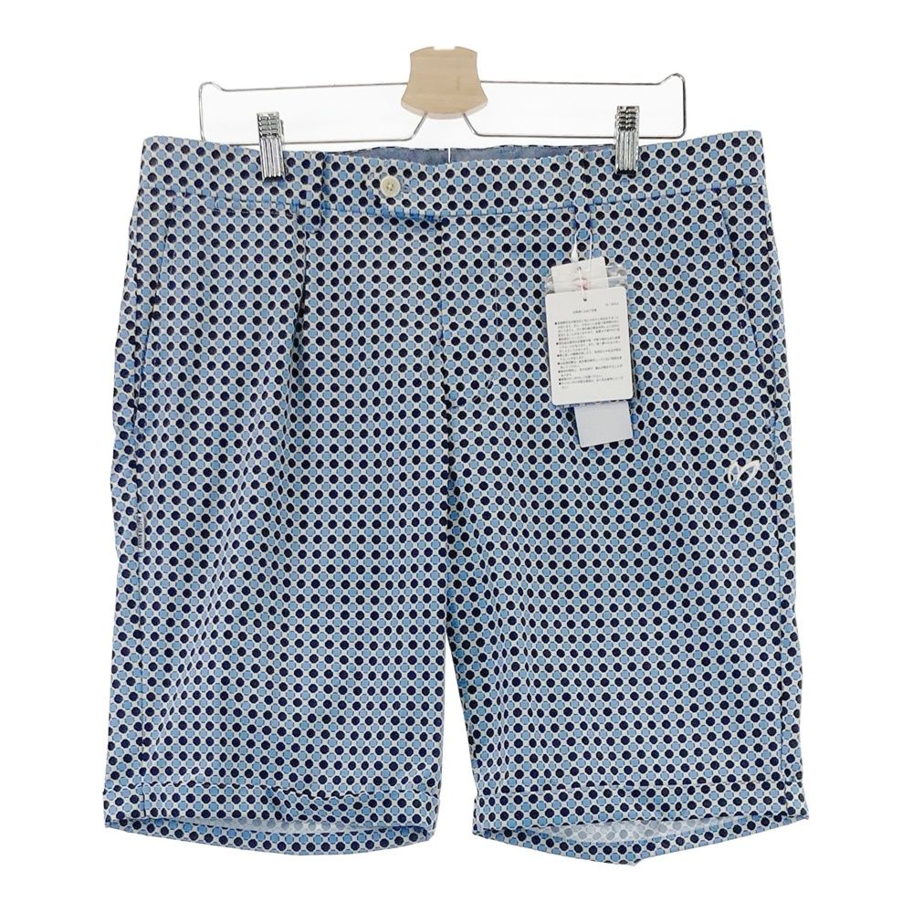 サイズ 7 MASTER BUNNY EDITION マスターバニーエディション ストレッチ ハーフパンツ ドット柄 ブルー系 240101537660 ゴルフウェア メンズ ストスト