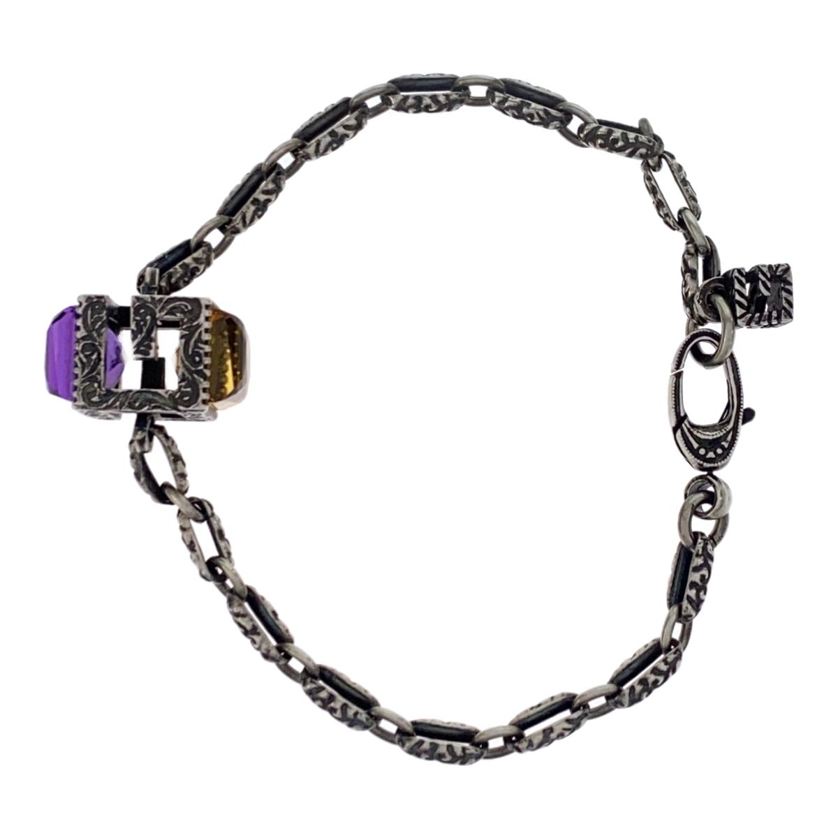 GUCCI グッチ ブレスレット Gキューブ シルバー カラーストーン 550888 