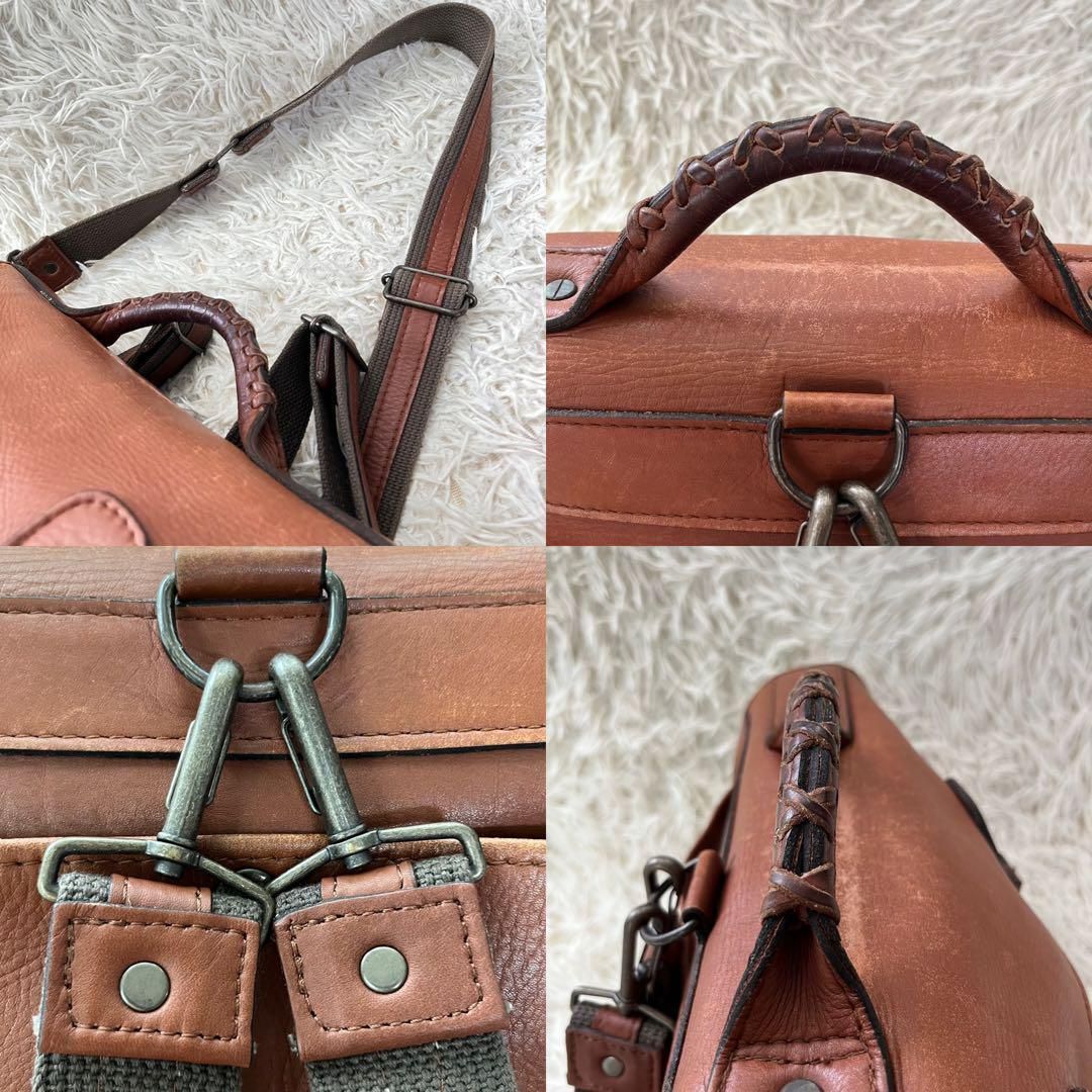 希少 廃盤】PORTER BARON BAG ポーター バロン 3way リュック ショルダー ハンド バッグ レザー 本革 ブラウン 茶 通勤通学  金具 - メルカリ