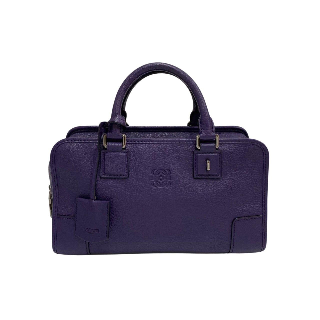 バッグLOEWE　ロエベ　アマソナ　28　2WAY　ハンドバッグ　パープル　アナグラム