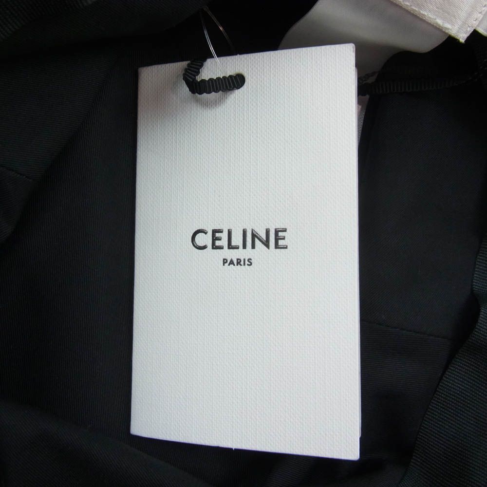 CELINEスーツニット濃紺  ロゴ入りシルバーバックルベルト　イタリー製 セリーヌ エディ 21AW バハ フェアアイルシェトランドウール