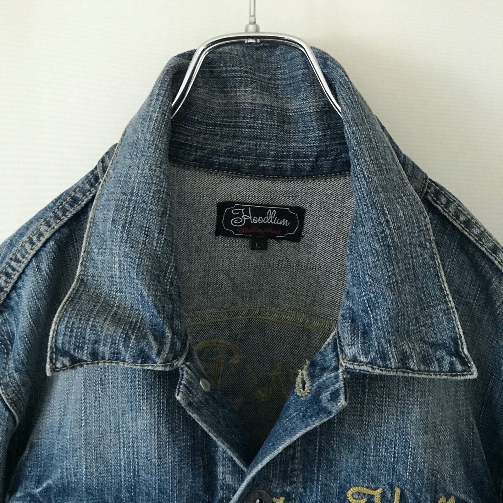 Hoodlum フッドラム/BEAMS ビームス☆チェーン刺繍☆デニムジャケット 