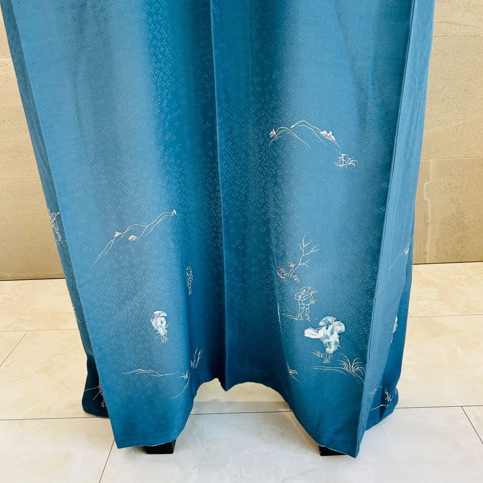 着物 付け下げ ブルー系 青 正絹 管理番号KKVMI44 - メルカリ