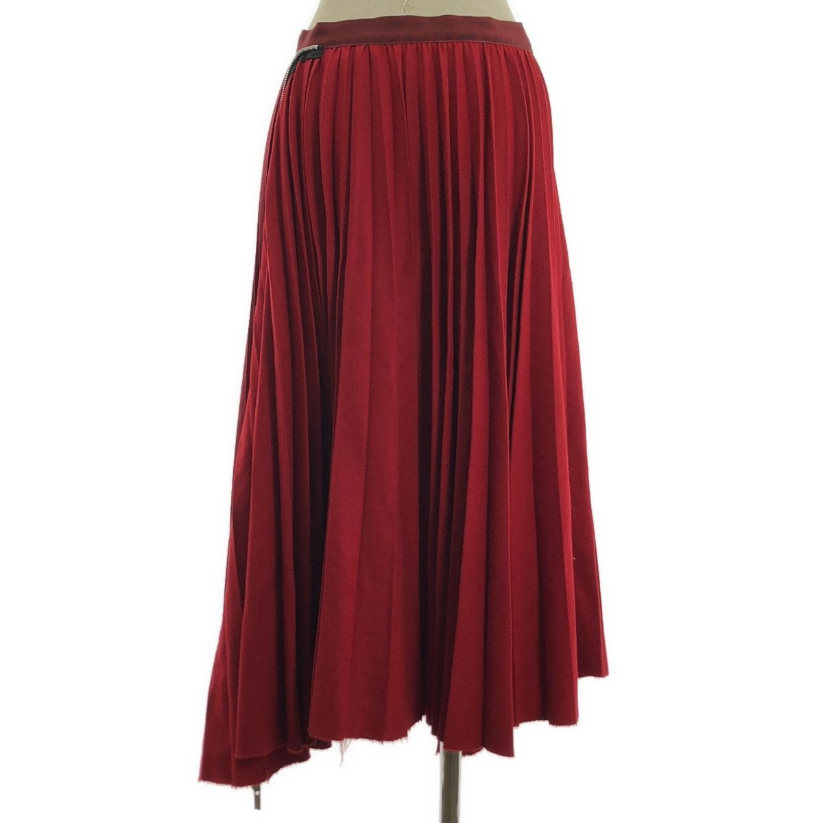 sacai プリーツスカート　美品 sacai(サカイ) Cotton Gabardine Skirtベルテッドバックプリーツ