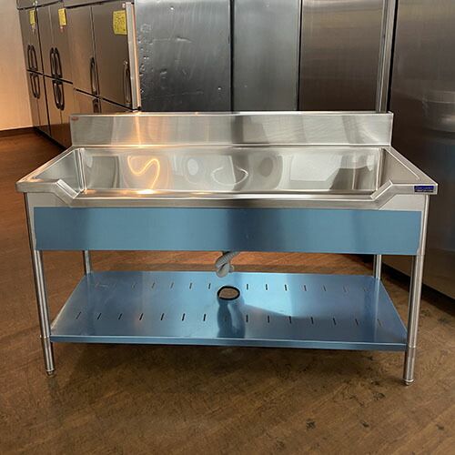 中古】舟形シンク 幅1500×奥行600×高さ840 【送料無料】【業務用 中古】舟形シンク 幅1500×奥行600×高さ840 【送料無料】【業務用