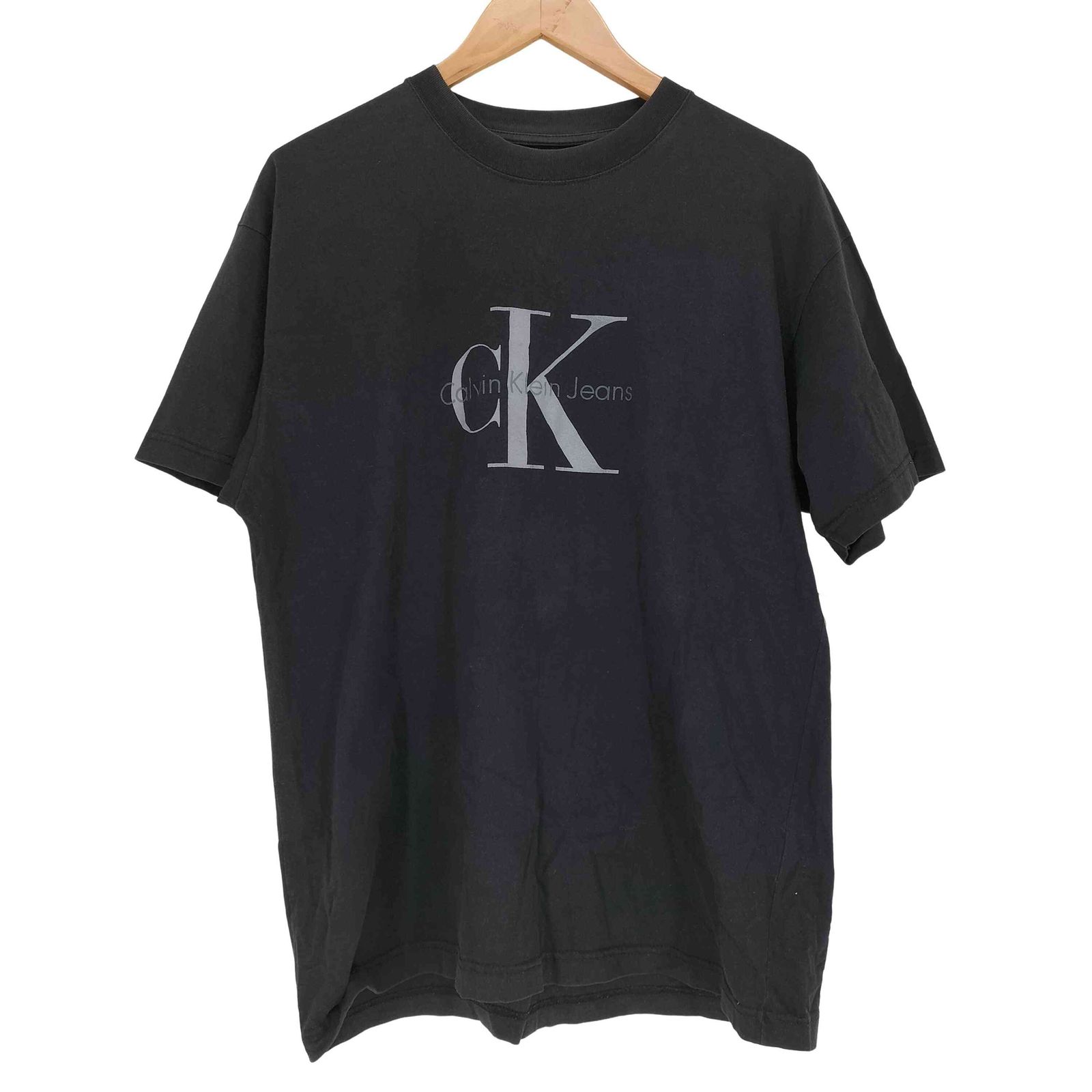カルバンクラインジーンズ Calvin Klein Jeans フロントロゴプリントクルーネックTシャツ メンズ JPN：L 