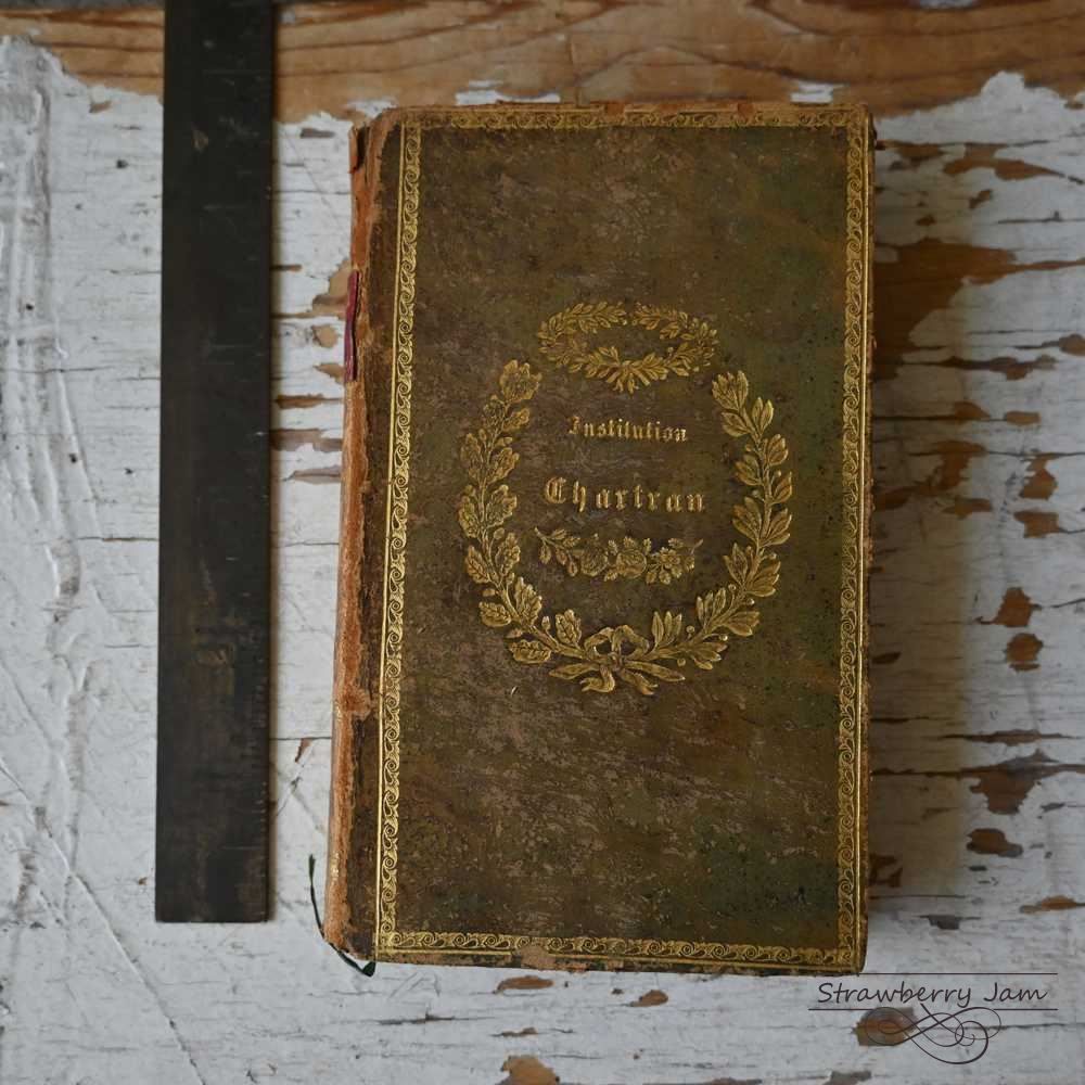 L3602-19 送料込！フランスアンティーク 1833年 洋書 古書 L3602-19 フランスアンティーク 1833年 洋書 古書 レザーブック