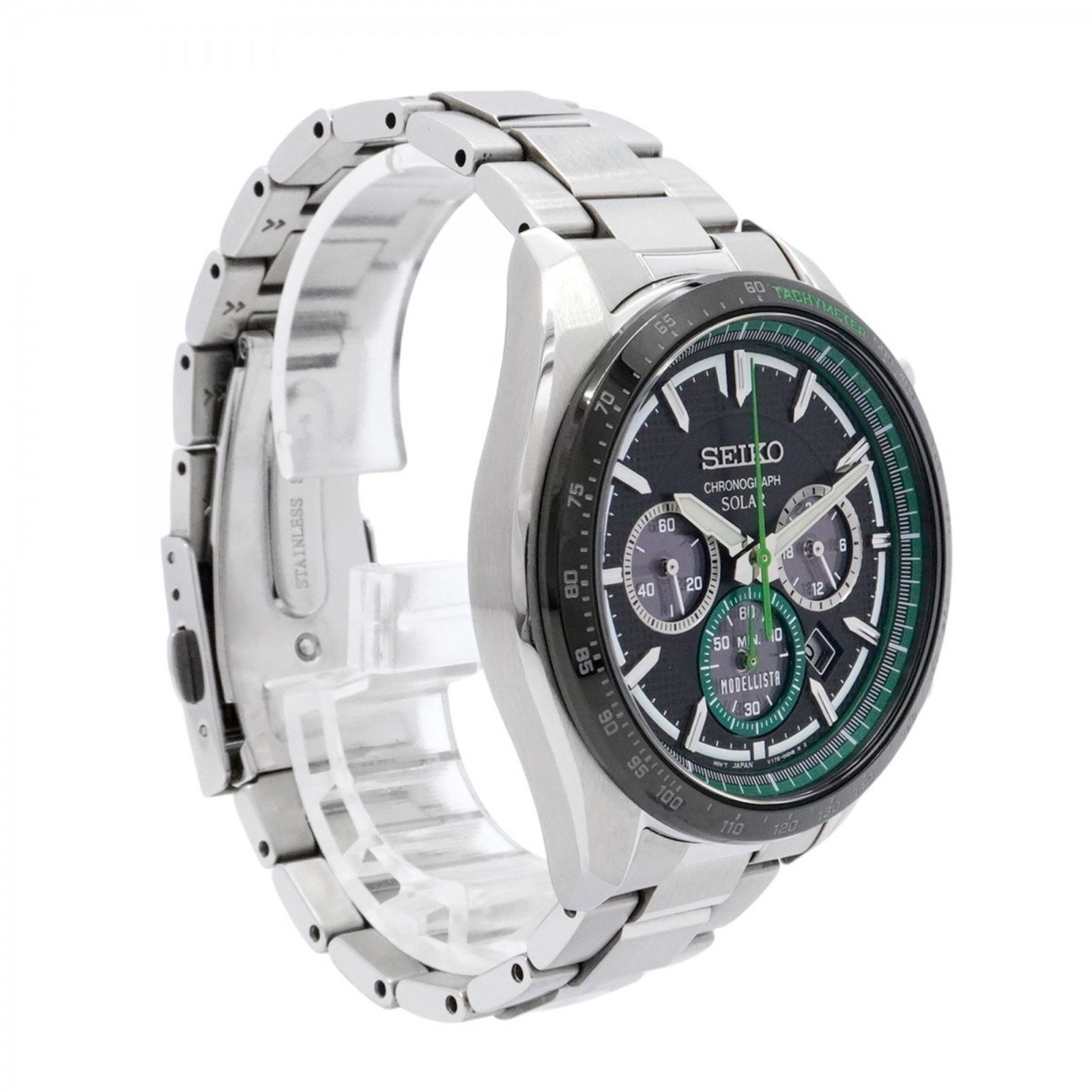 激レア SEIKO × MODELLISTA V175-0FB0 ソーラー 箱付 Seiko] Seiko RAISE THE FUTURE limited model watch V175-0FA0