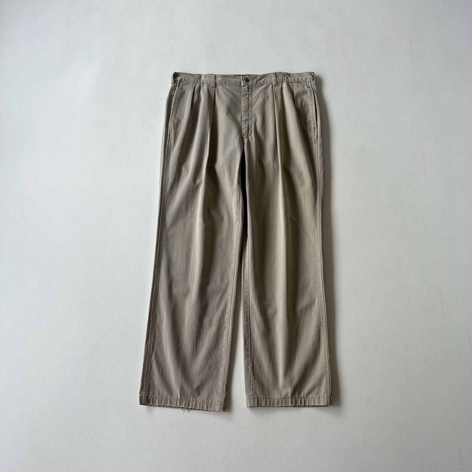 80s USA製 ラルフローレン ツータック トラウザーズ ポロチノ Polo by