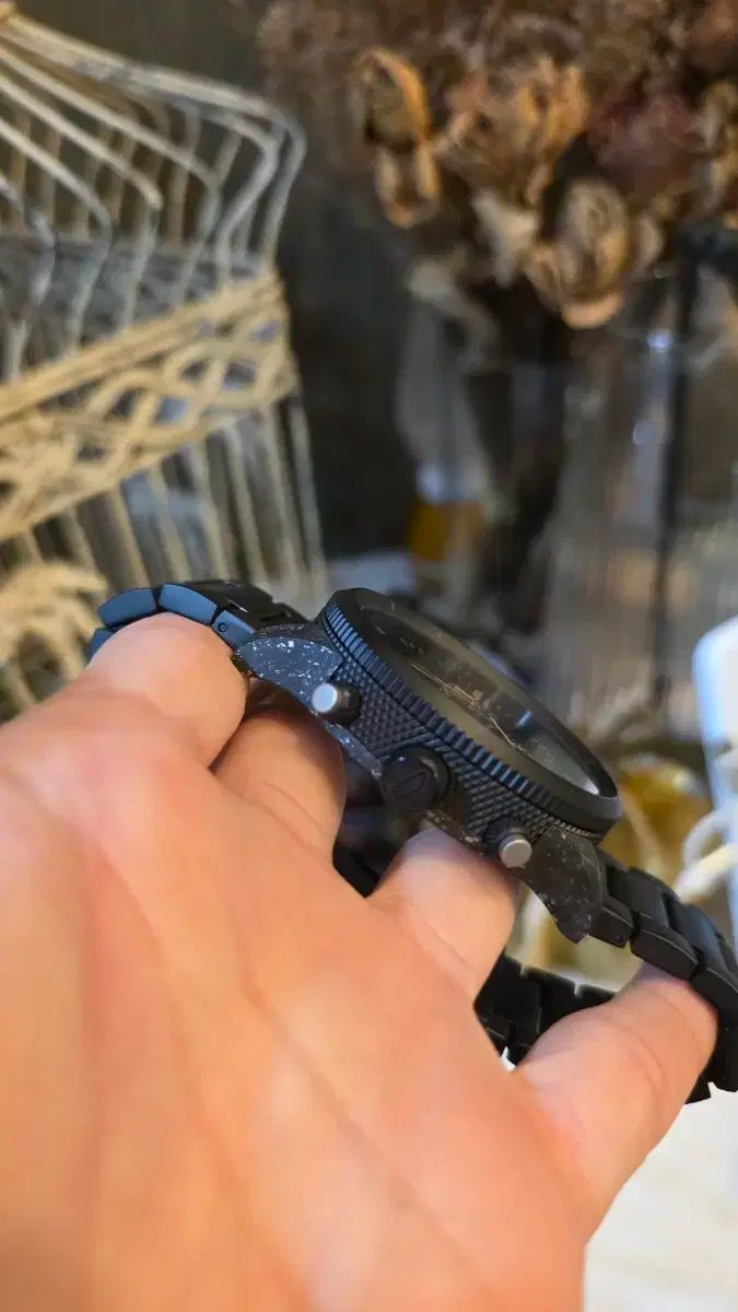 DIESEL ディーゼル オールブラック メタル 時計 メンズ