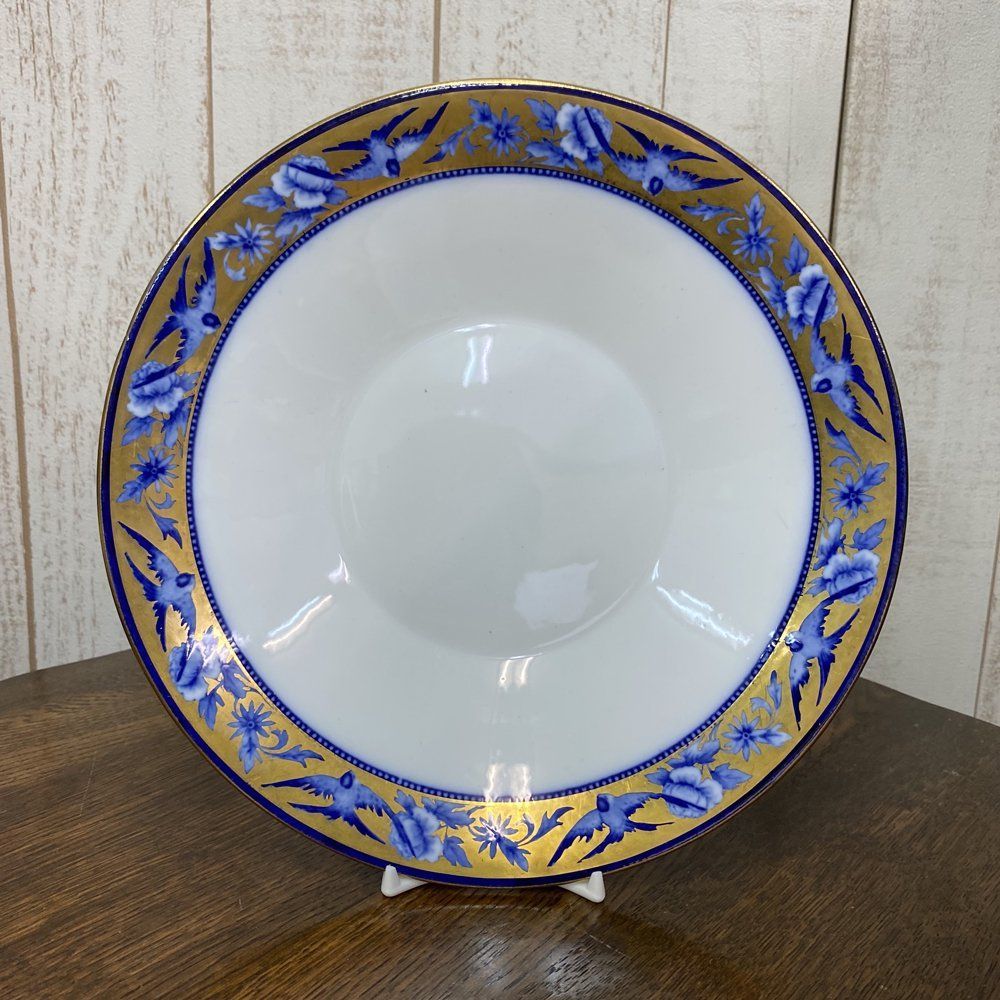アンティーク 食器 トップ プレート 大皿 Shelley シェリー Blue