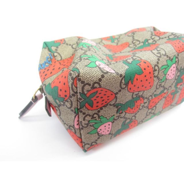 GUCCI ポーチ グッチ GUCCI グッチ GGスプリーム ストロベリー プリント ポーチ 苺柄