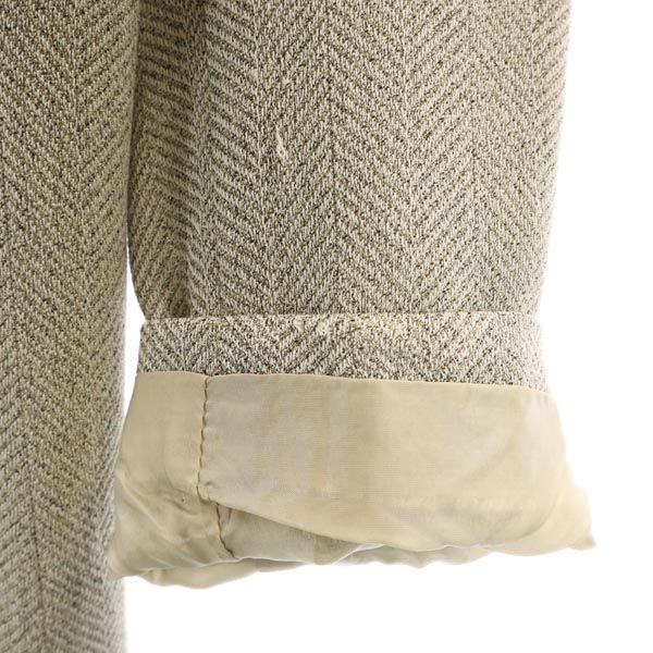 マックスマーラ イタリア製 ウール シルク ブレンド ヘリンボーン柄  