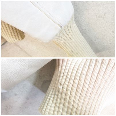 SKOOKUM スクーカム スタジャン 長袖 袖レザー調 アイボリー 38サイズ