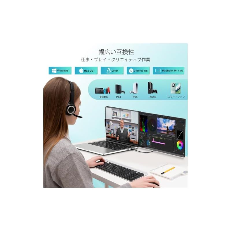 在庫限り】LGGST P5 モバイルモニター 15.6インチ FHD 1080P IPS