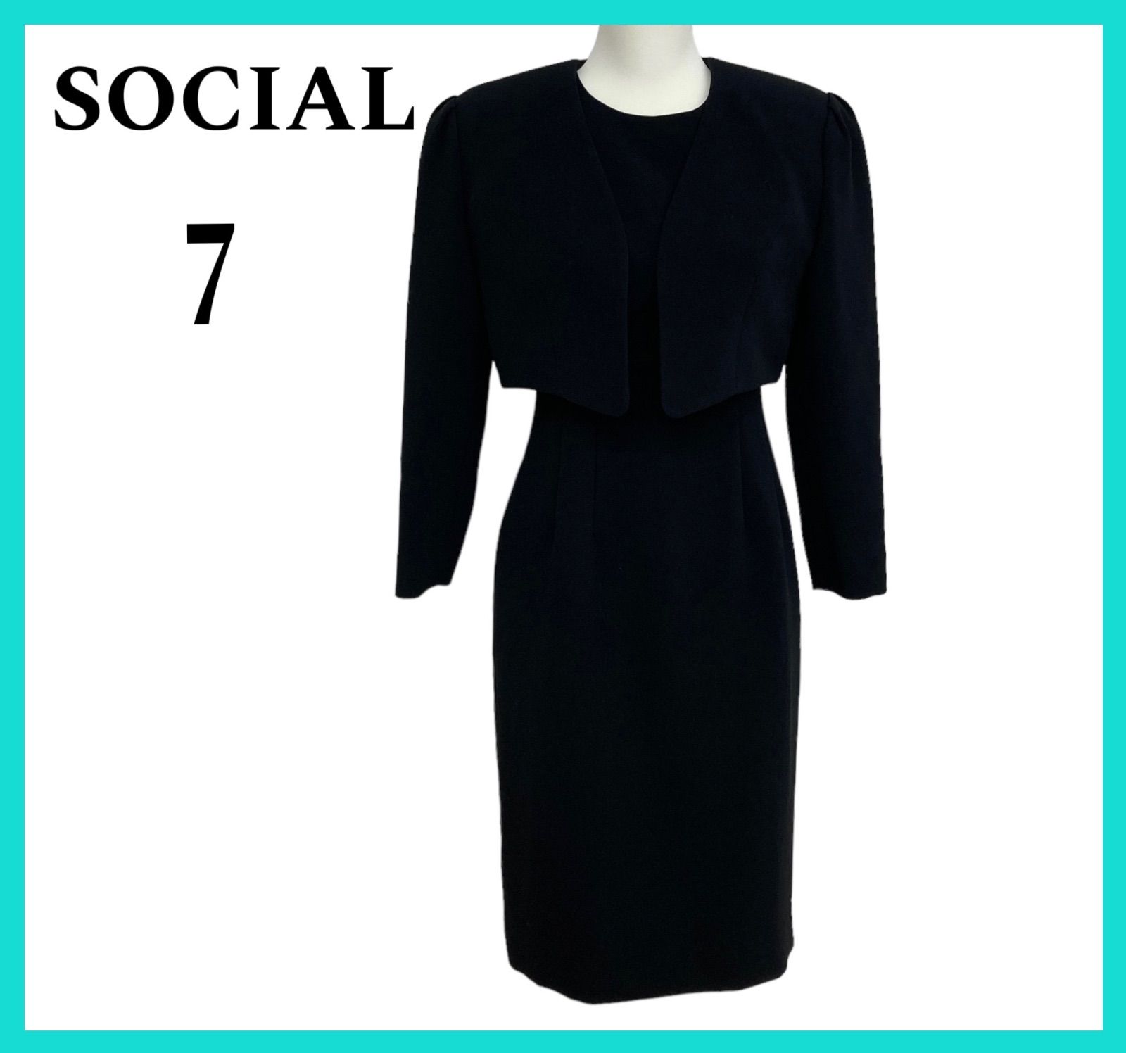 SOCIAL ソシアル スーツ フォーマル 長袖ジャケット 半袖ワンピース  