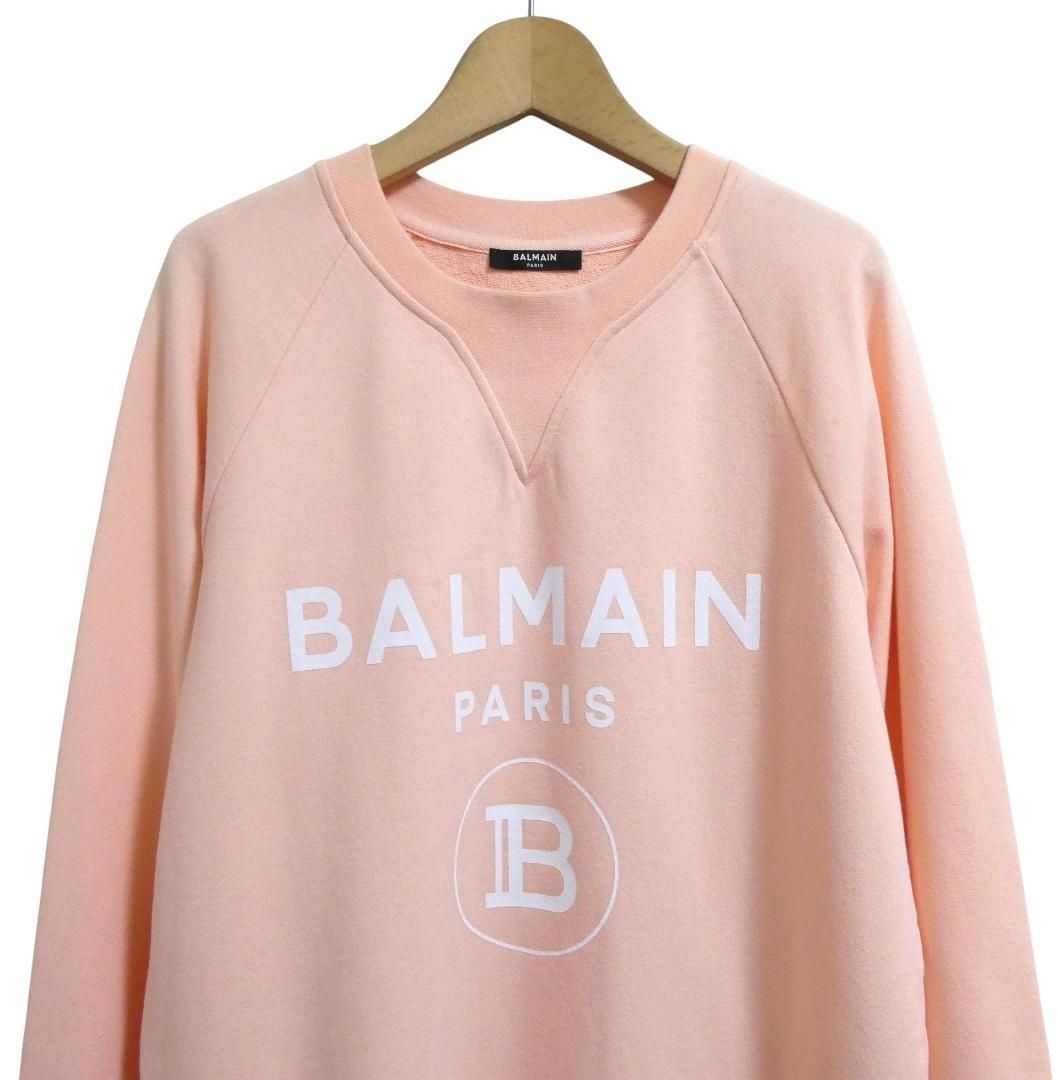 新品同様 BALMAIN バルマン スウェットトレーナー プルオーバー ロゴ 