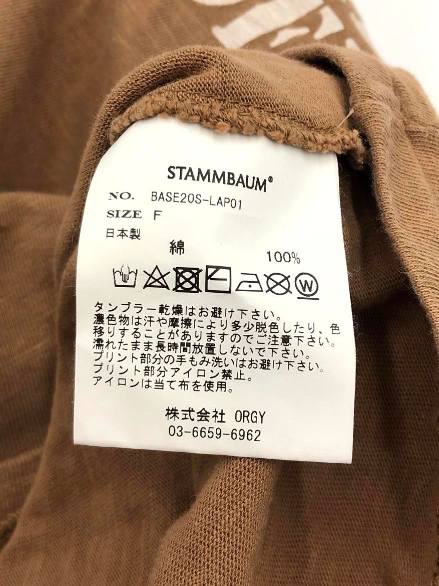 【新品】STAMMBAUM/シュタンバウムCROPPED TEE STAMMBAUM シュタンバウム ロゴ プリント 7分袖 Tシャツ sizeF
