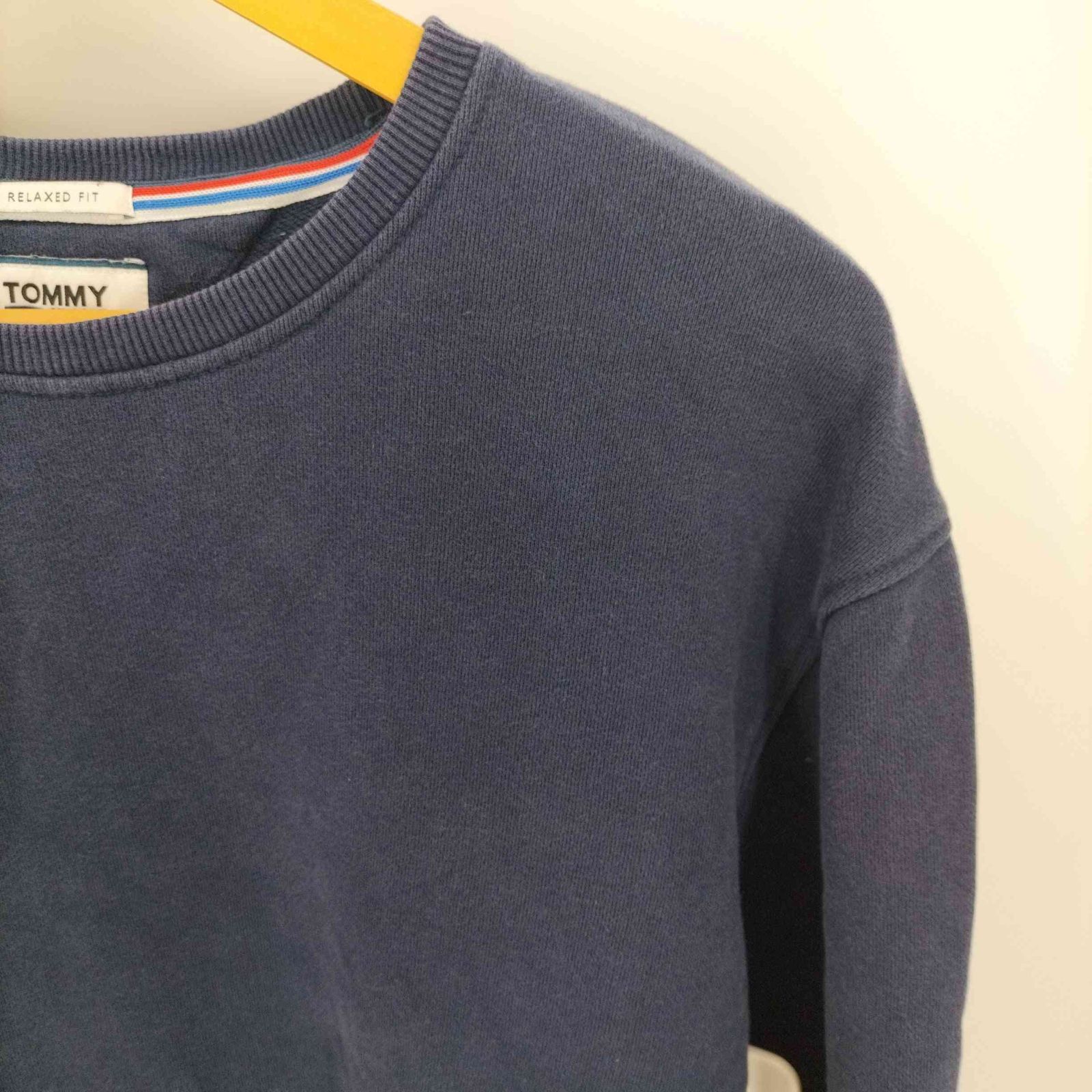 トミージーンズ tommy jeans クルーネック 袖プリント スウェット メンズ import：S 