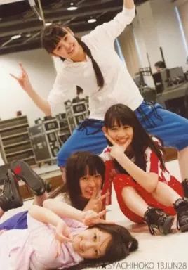 中古】生写真(女性) チームしゃちほこ/集合(4人)/全身・衣装ピンク・白