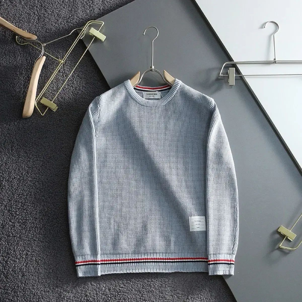 Thom Browne ワッフル Tシャツ 白 ブルー ネイビー