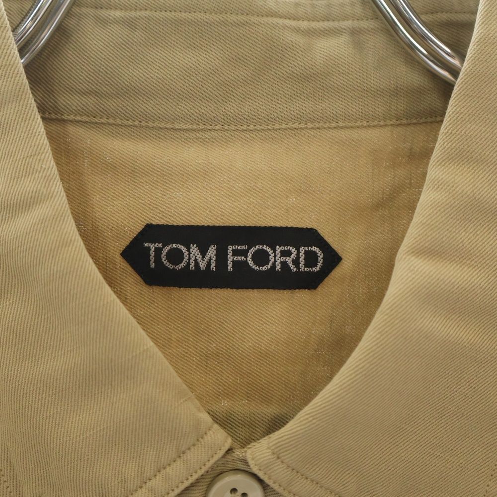 TOM FORD (トムフォード) リネン ボタンダウン 長袖シャツ