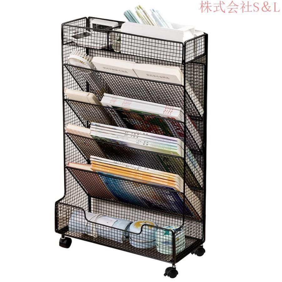 5層 大容量 本棚 書類棚 キャスター付き 収納棚 省スペース 料整理棚 美しい ファッション 耐久性 置物棚 使いやすい 組立簡単 多目的 絵本 漫画 雑誌 教科書 収 5層大容量本棚書類棚キャスター付き収納棚省スペース料整理棚