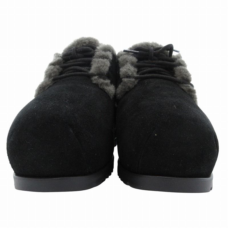 アグ UGG Pumped Lace Up ムートンブーツ ショート ボア 22cm 黒