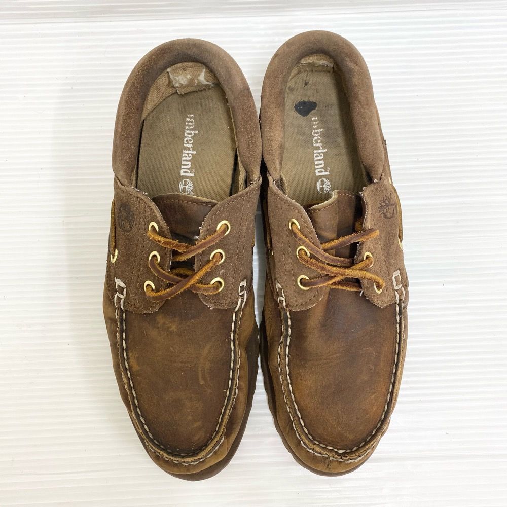 Timberland 3eye ベージュ スエード デッキ US古着 Timberland 3eye Classic Lug A15XX ティンバーランド 3