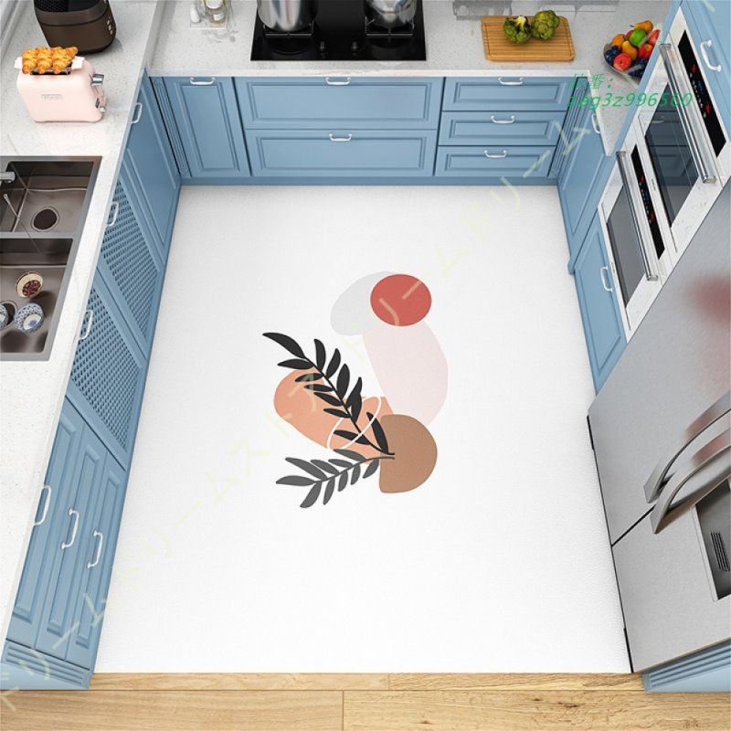 DLAWF] 洗える キッチンマット 吸水マット 玄関マット デザイン02 滑り止め ロングマット 台所マット 北欧 インテリア DLAWF]  台所マット 拭ける すべり止め ロング 薄手 抗菌防臭 洗濯不要 オールシーズン お手入れ簡単 遮音 デザイン02 キッチンマット 台所マット 玄関  ... [DLAWF] 台所マット 吸水性 S すべり止め ロング 薄手 抗菌防臭 洗える オールシーズン お手入れ簡単 遮音 防音 おしゃ