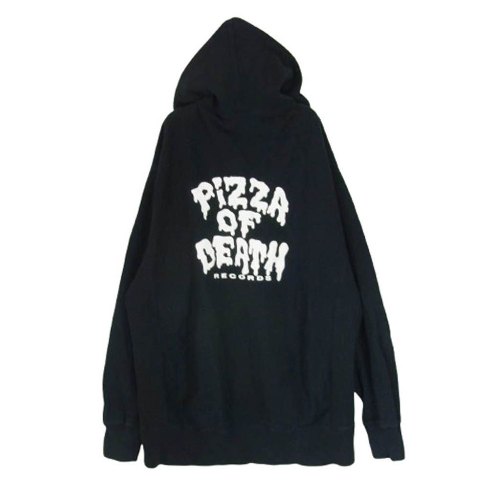 PIZZA OF DEATH RECORDS フルジップパーカー ピザ オブ デス PIZZA OF DEATH RECORDS プリント ジップアップ