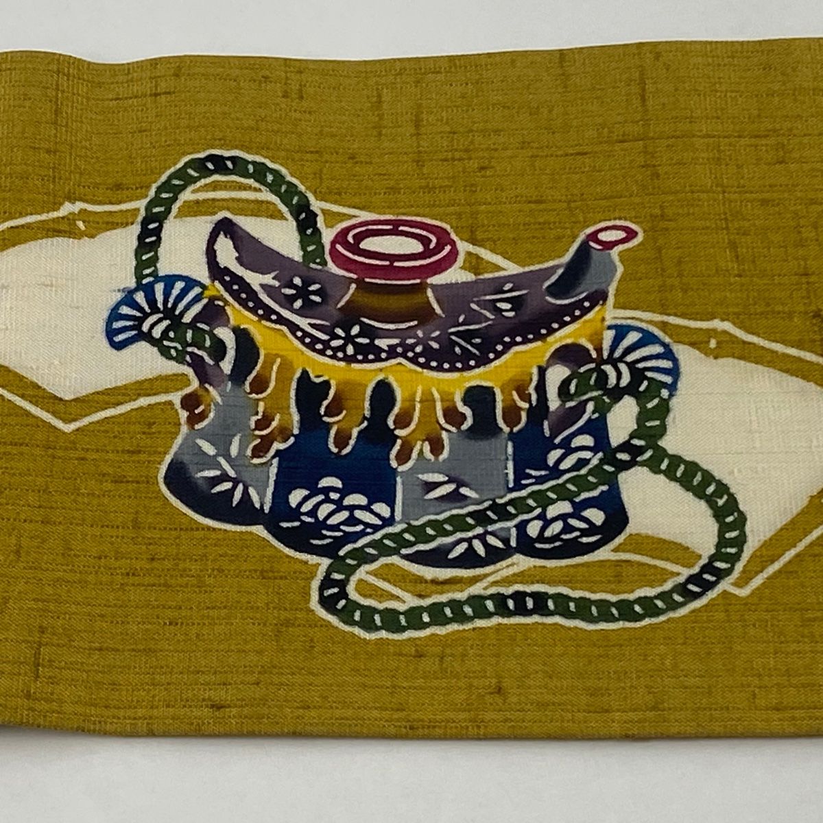 ※店舗改装後仕立無料☆琉球本紅型「知念工房」初代知念貞男先生作☆品評会用琉球王朝花鳥風月図作品振袖（10010848） 知念紅型研究所 知念初子 本場琉球紅型九寸名古屋帯 ＜丹後ちりめん